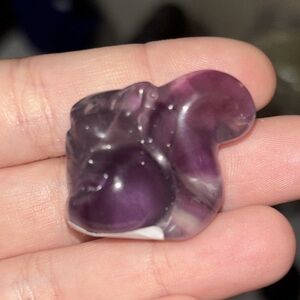 Rainbow fluorite Gemstone squirrel